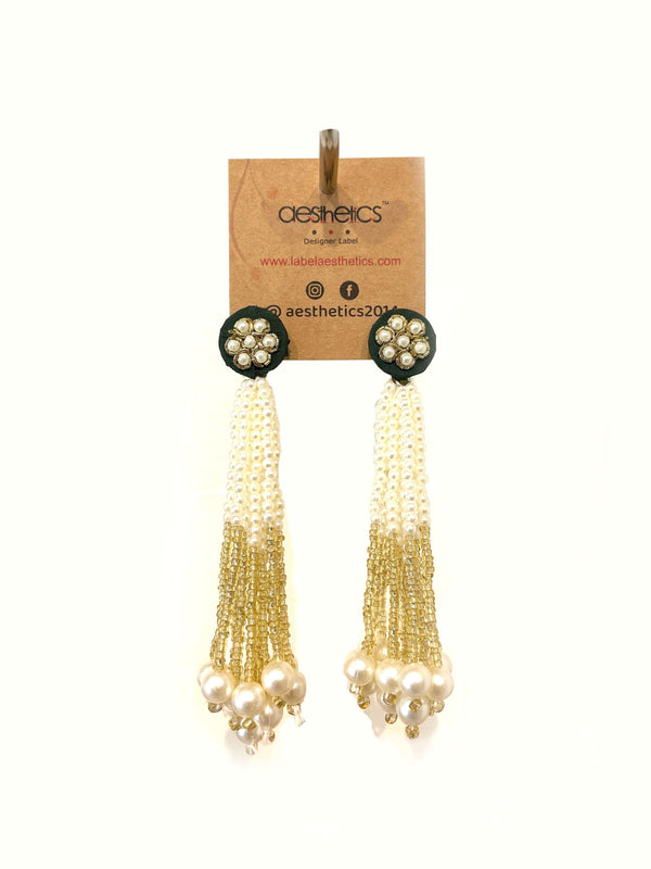 Long Pearl Beads Dangle Earrings for Timeless Elegance