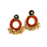 handmade bead work moti earrings