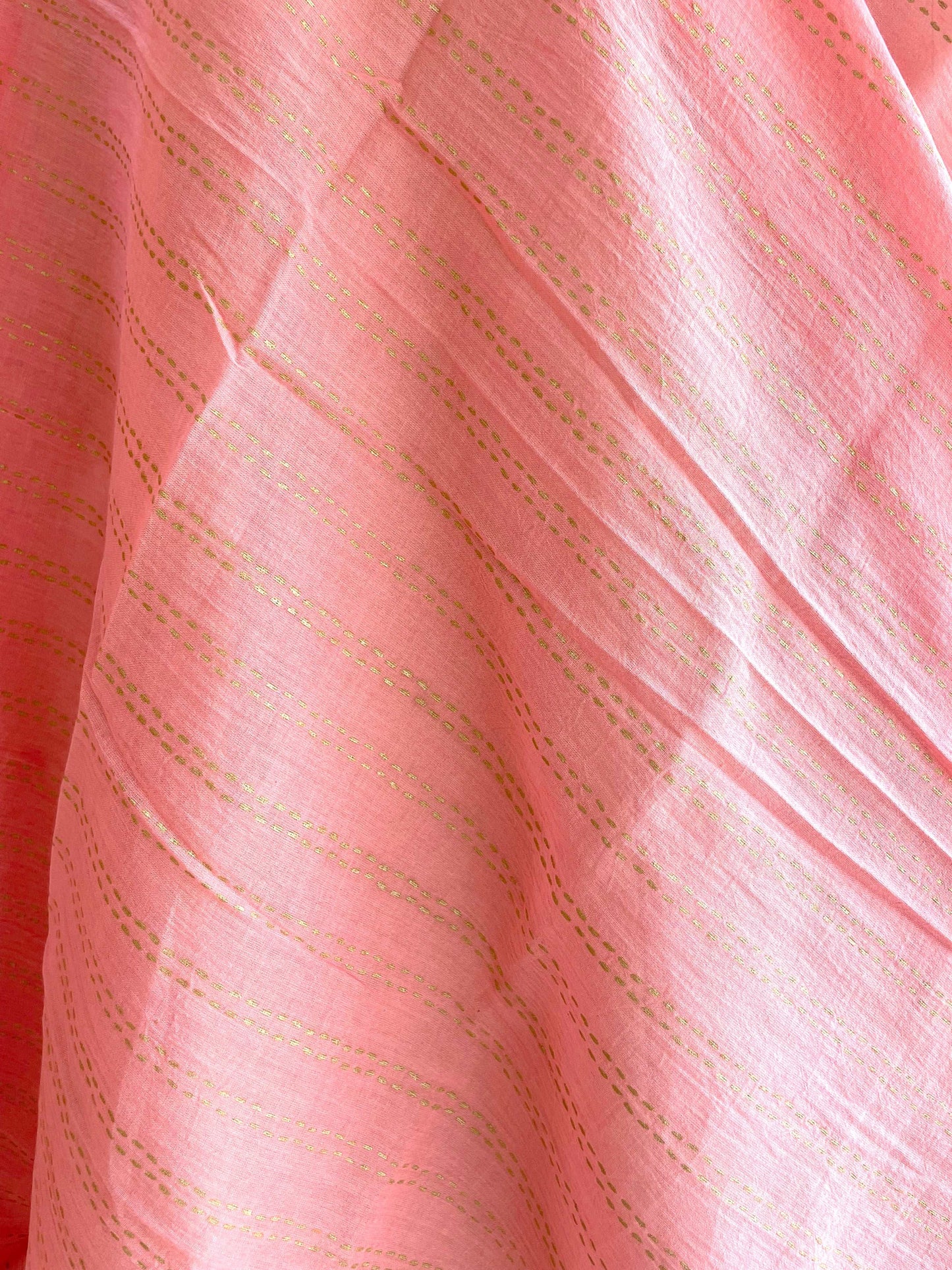 Cotton running stitch foil print dupatta with beautiful tassels - Aesthetics Designer Label