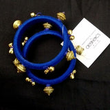 blue navratri bangles