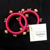 pink threaed bangles for women in india