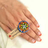 Kutchi beadwork rings - Aesthetics Designer Label