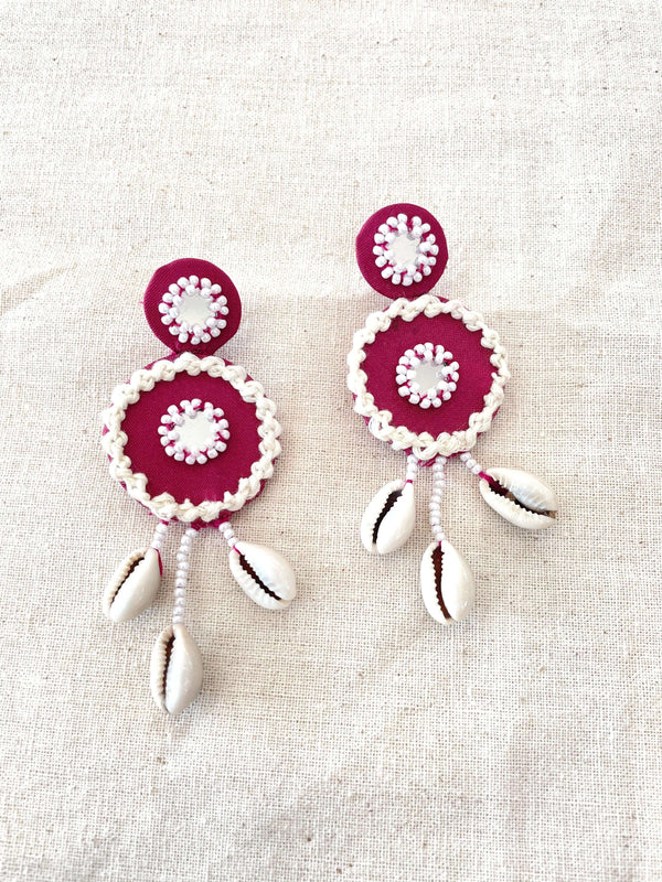 pink kaudi earrings
