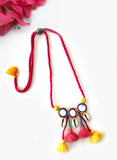 Handmade Thread Tassel Mirror Work Earring