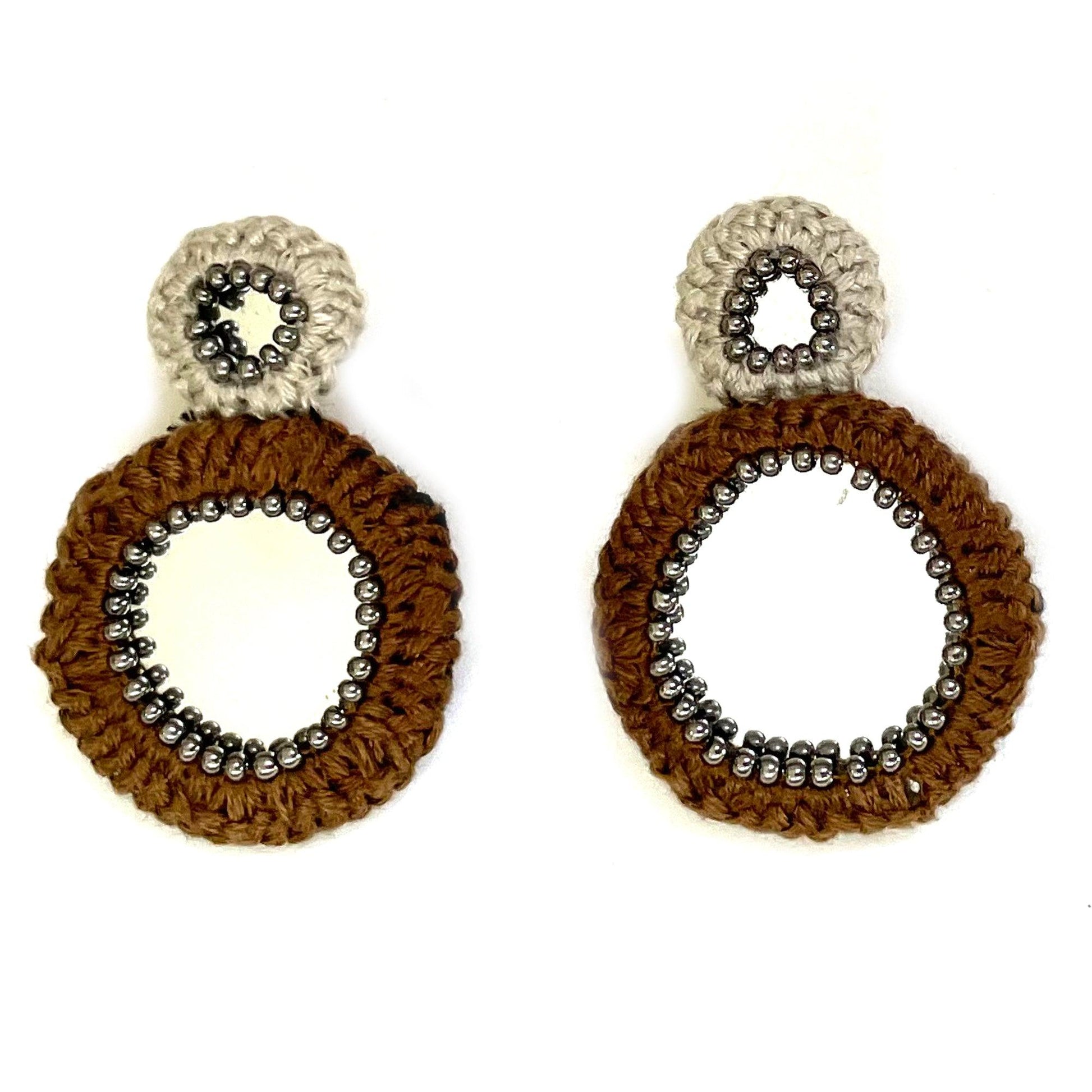 Mirror Work Earring in combination of two sizes of mirror - Aesthetics Designer Label