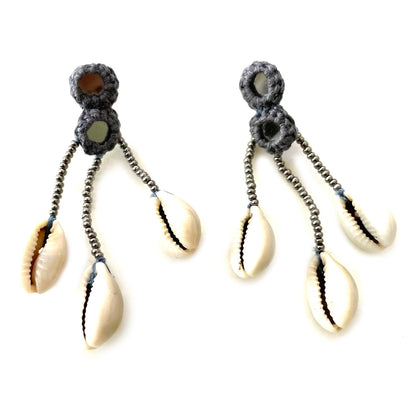 Kaudi Shell twisted thread earring - Aesthetics Designer Label
