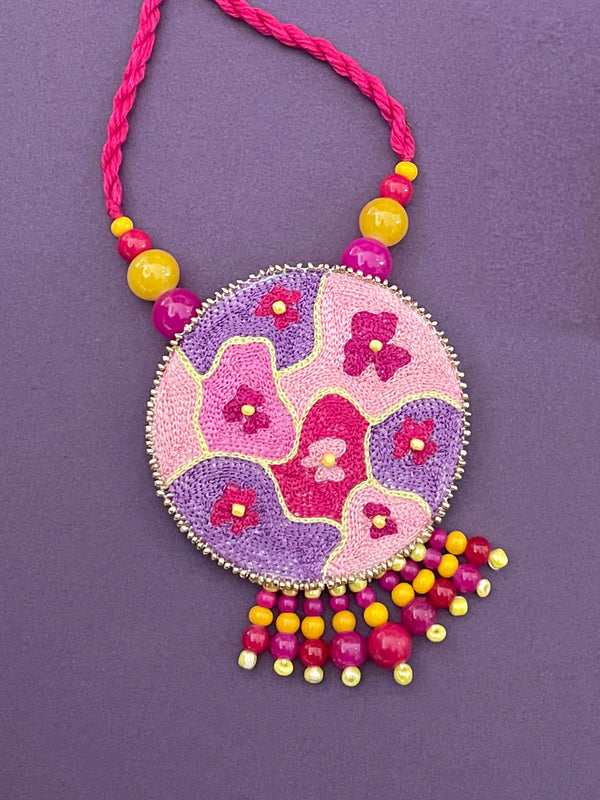 Hand-Embroidered Beadwork Necklace Set