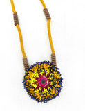 Kutchi bead work twisted dori necklace - Aesthetics Designer Label