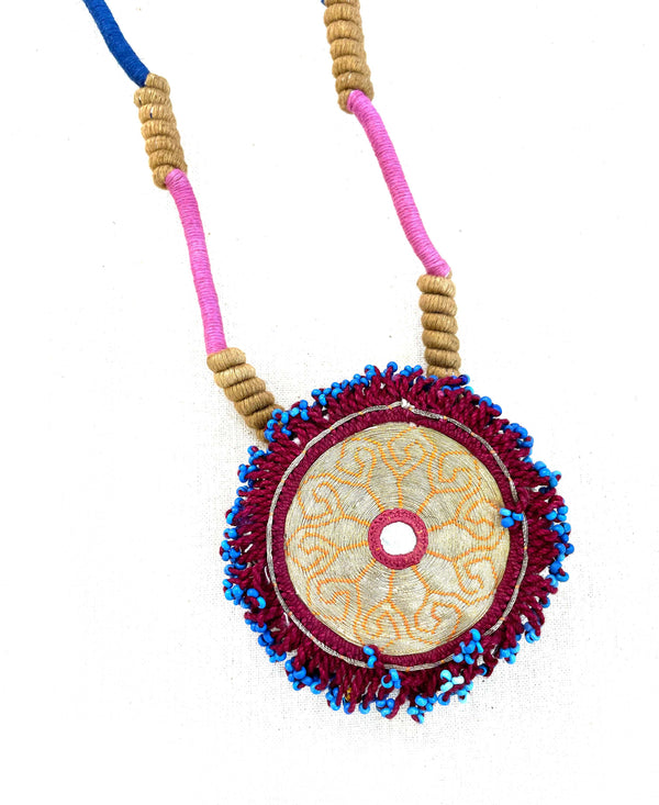 Kutchi bead work twisted dori necklace - Aesthetics Designer Label