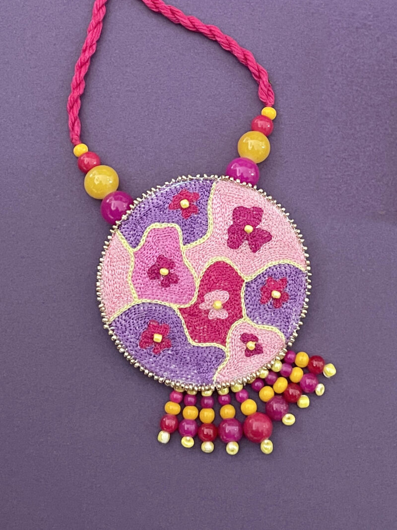 Hand embroidery necklace